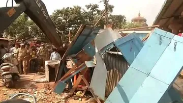 Eviction Drive Launched Near Odisha's Lingaraj Temple To Clear Encroachments