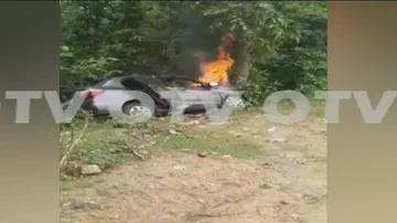 Four injured after car catches fire in Nayagarh
