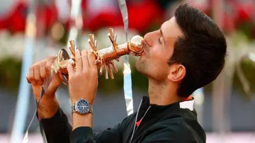 Djokovic outsmarts Tsitsipas to clinch third Madrid title