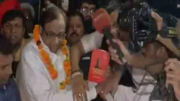 Chidambaram Walks Out Of Tihar Jail