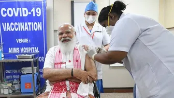 PM Modi Takes First Dose Of COVID-19 Vaccine At AIIMS