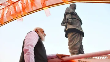 PM Narendra Modi Pays Tributes To Sardar Patel At Statue Of Unity