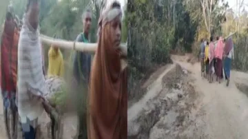 Odisha: Patient Carried On Cot To Ambulance Due To Bad Roads In Nayagarh, Dies In Hospital