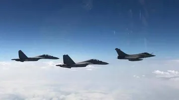 Three More Rafale Jets Leave For India From France
