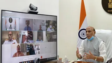 Rajnath Singh Reviews Covid Situation With Service Chiefs