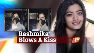 ‘National Crush’ Rashmika Mandana Spotted At Mumbai Airport