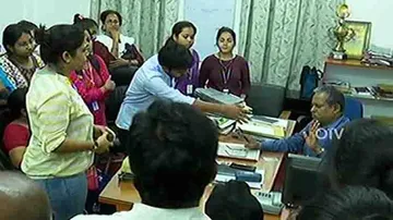 Ravenshaw students protest thrashing of UG girl student by senior