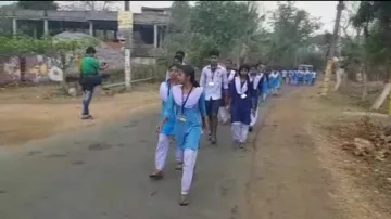 Students walk miles to get grievances redressed in Mayurbhanj