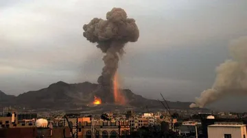 Saudi-Led Airstrikes Hit Houthi Military Camps In Yemen's Capital