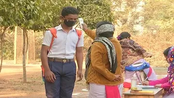 In Pics: Schools Across Odisha Reopen For Class IX, XI Students From Today