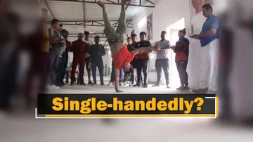 Odisha Youth Aims Guinness World Record In One Hand Hopping