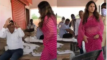 BJP Leader Sonali Phogat Hits Official With Slippers For Making Indecent Remarks
