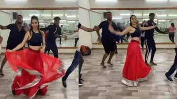 Sophie Chaudry Rocks Desi Style Dancing On Lal Ghagra (Watch)