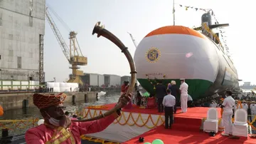 Indian Navy's 5th Scorpene Class Submarine Launched In Mumbai