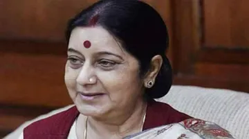 Sushma inaugurates India's first 'Videsh Bhavan' in Mumbai