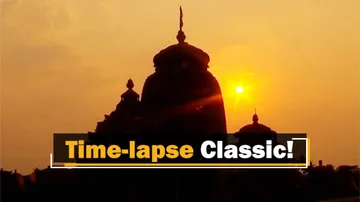 Lingaraj Temple Against Backdrop Of A Setting Sun Is A Sight To Behold