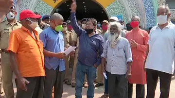 Restore Train Services From Berhampur To Bhubaneswar: BVP Stages Protest Outside Railway Station