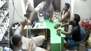 Hooliganism of sarpanch’s husband caught on CCTV, FIR lodged