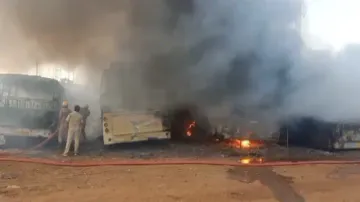 Five parked buses gutted in fire in Bhubaneswar, no casualty reported
