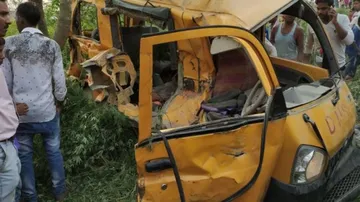 13 school children killed as train hits school van in UP