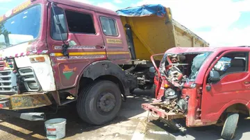 Six students among seven injured in school van-truck collision in Jharsuguda