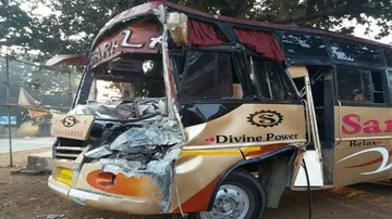 30 injured as picnic bus hits truck