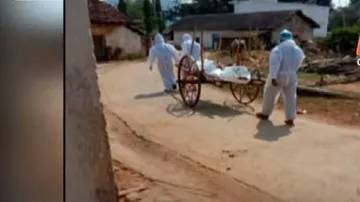 Covid Stigma: Bodies Of Covid-19 Patients Carried On Cart, Cycle For Last Rites