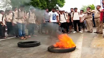College girl run over by truck; locals stage protest