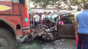 Five of a family killed as truck rams into car in Kalahandi