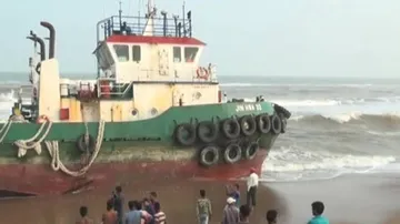 Malaysian cargo ship develops technical snag, drifts ashore Chilika lake in Odisha