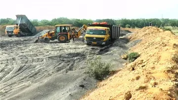 Villagers protest fly ash dumping by Bhusan plant