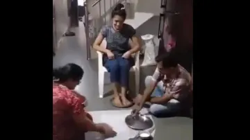 Bride’s parents wash her feet with milk before ‘vidaai’, later drink it