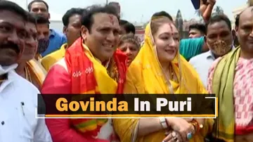 Bollywood Actor Govinda, Wife Visit Puri Srimandir