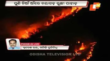 Fire breaks out again in Rukhi hill forest