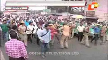Police-Block grant teachers face off in city