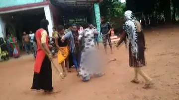 Naga Baba beaten black & Blue by transgenders in Bhubaneswar