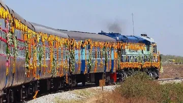 CM flags off train carrying senior citizens on a pilgrimage