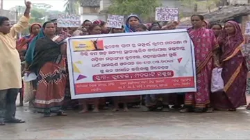 Villagers stage hunger strike demanding relocation of booze shop