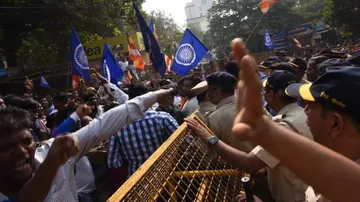 Protests in Mumbai, trains halted over Bhima-Koregaon violence