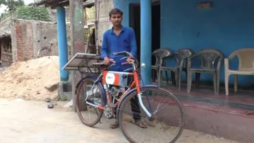 Bhadrak youth develops solar-powered bicycle