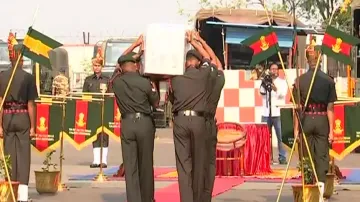 Body of Martyred Jawan Debashish Biswal Reaches Bhubaneswar