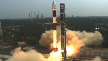 PSLV lifts up with 2 Singapore satellites