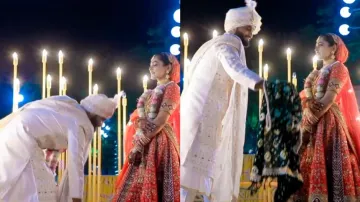 Groom’s loving gesture for bride on wedding stage melts the internet