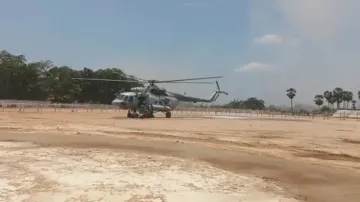 Indian Army Chopper Makes Trial Flight In Baripada