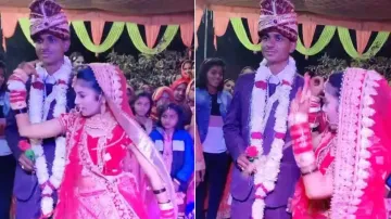 Bride’s energetic moves during wedding leave groom awkward