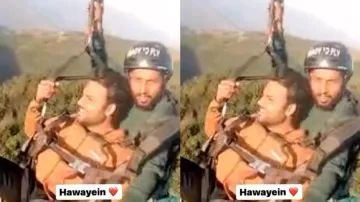 Youths sing Arijit Singh’s ‘Hawayein’ from Shah Rukh Khan’s movie while paragliding – Watch