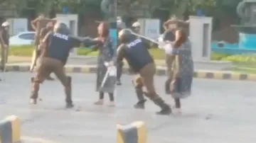 Hijab-clad girl protesting in support of Imran Khan dragged by hair by Pakistani cop; watch