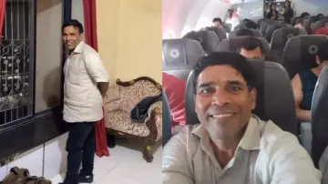 Youth takes father on his first flight, his priceless reaction will bring tears to your eyes