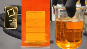 Lab experiment of dissolving pure gold bar in acid costs dearly; watch