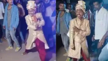 Groom impresses netizens with his energetic dance 